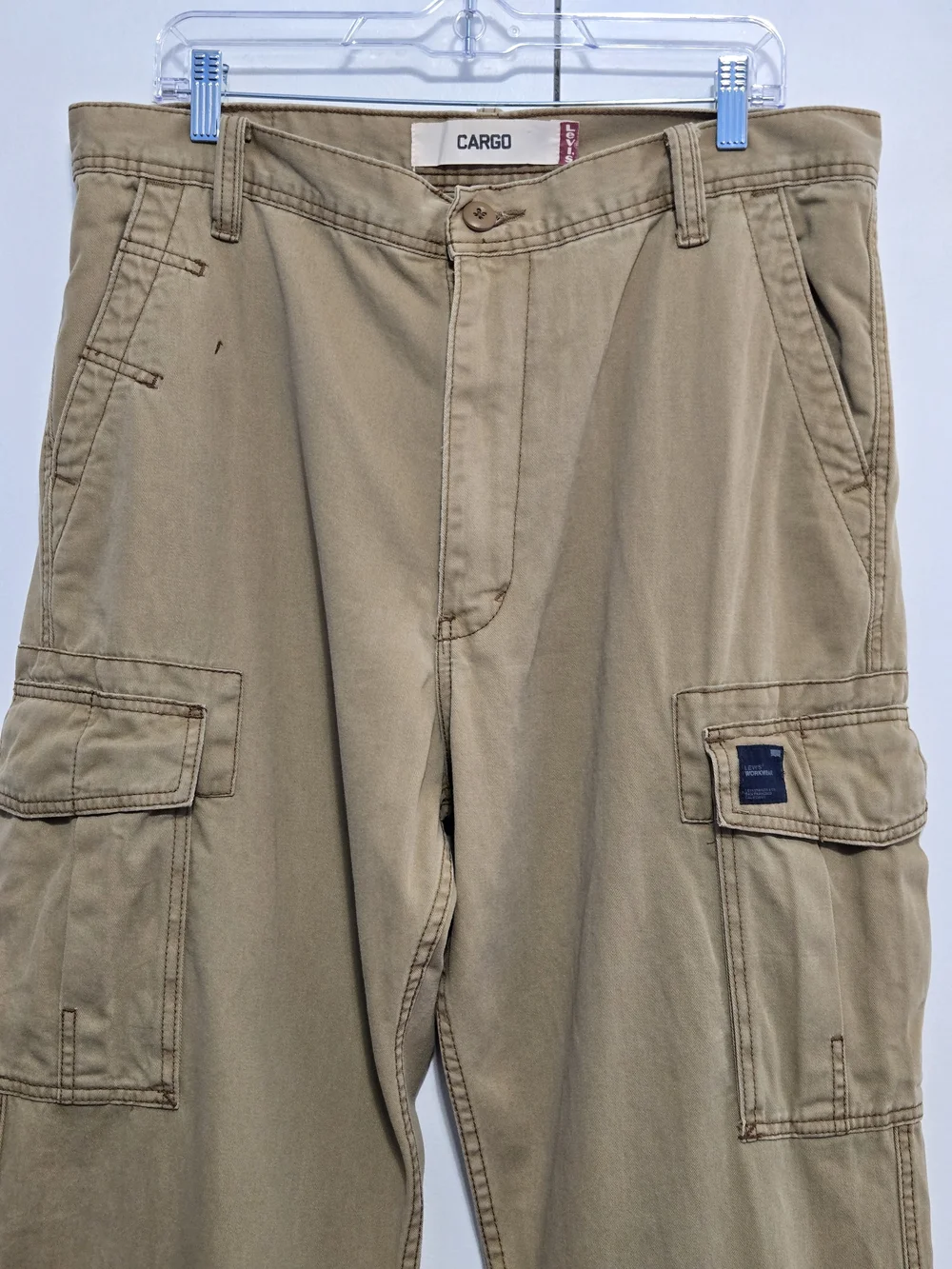 Levi's Cargo Men's Khaki Loose Straight Cargo Pants 36x30 Utility Cotton